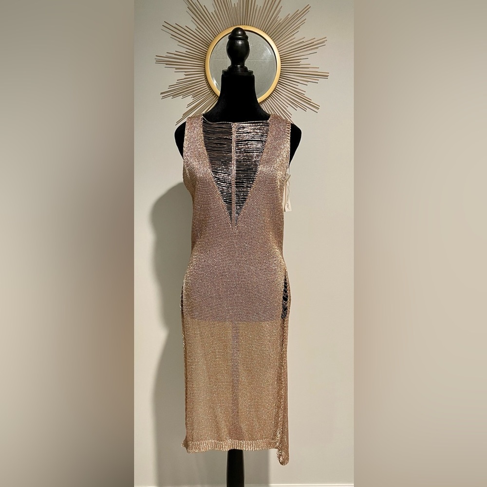 WOW Couture Brand New! Size L W/ Tags! Rose Gold swimsuit coverup.